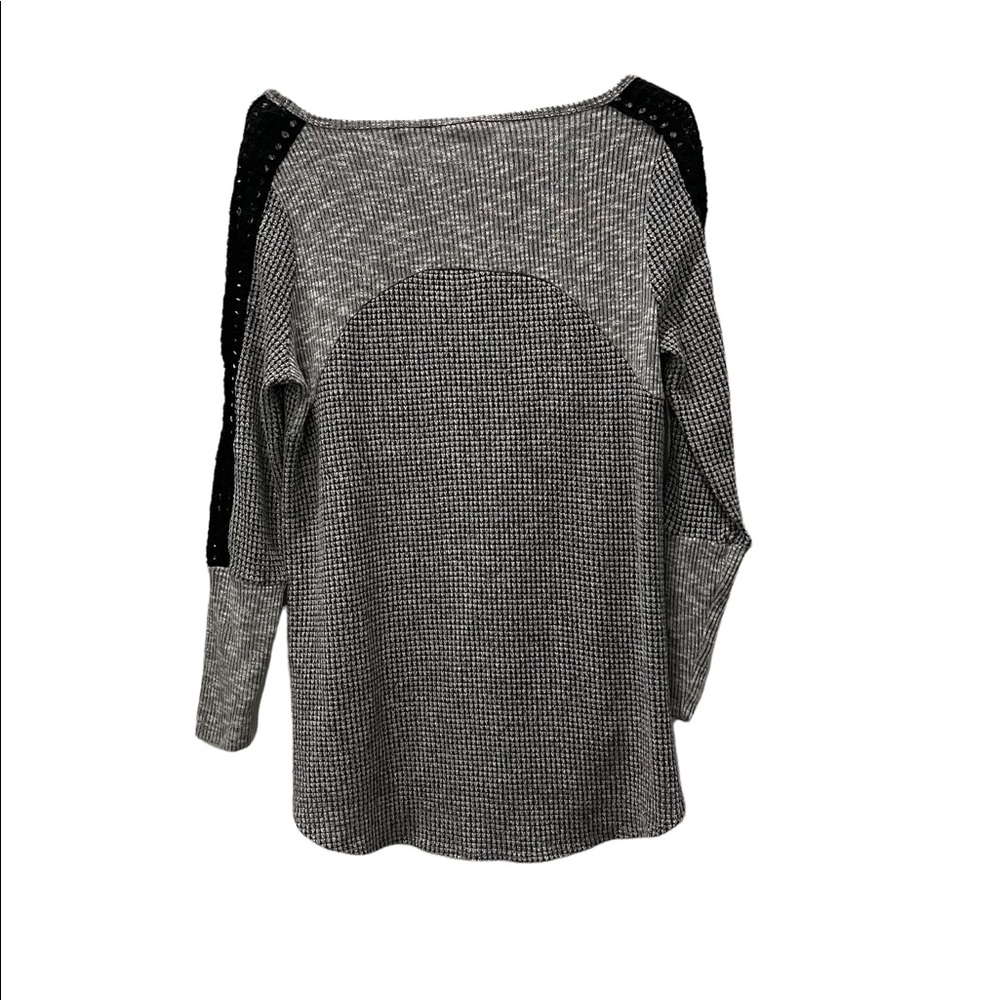 Soft surrounding Bailey waffle net eyelet lace pullover soft sweater size medium - Picture 2 of 10